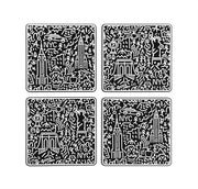 Tripster®️NYC Non-Stick Coasters, Foursome